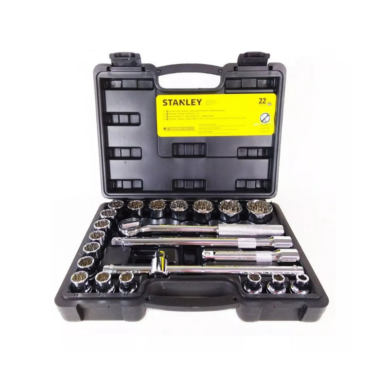 Jogo De Soquetes De 1/2" 22 Peças 8 A 32mm Stanley STMT81242-840